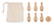 Mini dennenhouten bowling set - Hout