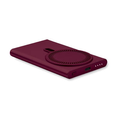 Draadloze oplader powerbank 5.000 mAh - Bordeaux