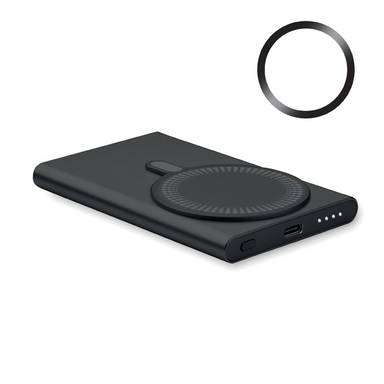 Draadloze oplader powerbank 5.000 mAh - Zwart