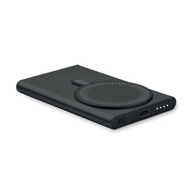 Draadloze oplader powerbank 5.000 mAh - Zwart