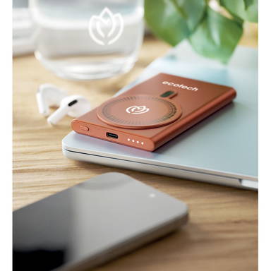 Draadloze oplader powerbank 5.000 mAh - Oranje
