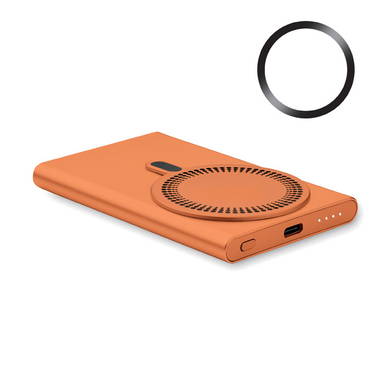 Draadloze oplader powerbank 5.000 mAh - Oranje