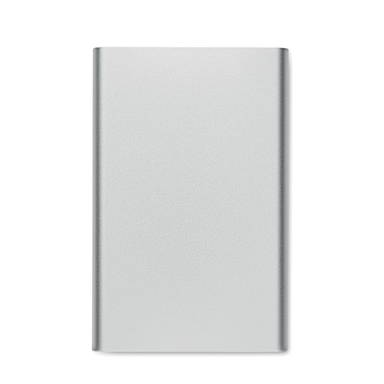 Draadloze oplader powerbank 5.000 mAh - Mat zilver