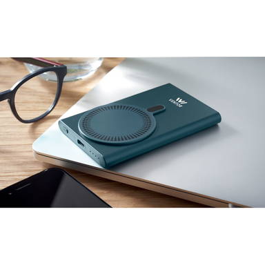 Draadloze oplader powerbank 5.000 mAh - Blauw