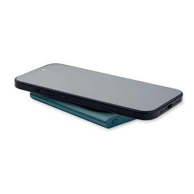Draadloze oplader powerbank 5.000 mAh - Blauw