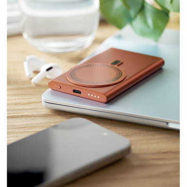 Draadloze oplader powerbank 5.000 mAh - Oranje