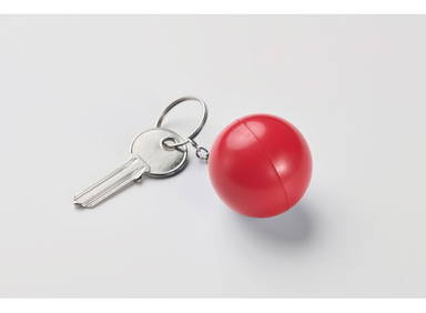 Pelota antiestrés con llavero - Rojo