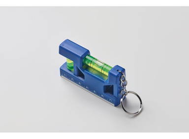 Porte-clés niveau à bulle magnétique en ABS - Bleu roi