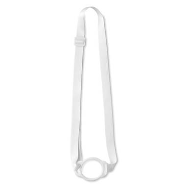 Lanyard met bekerhouder | 20 mm - Wit