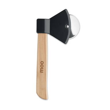 AXE pizzasnijder bamboe handvat - Zwart