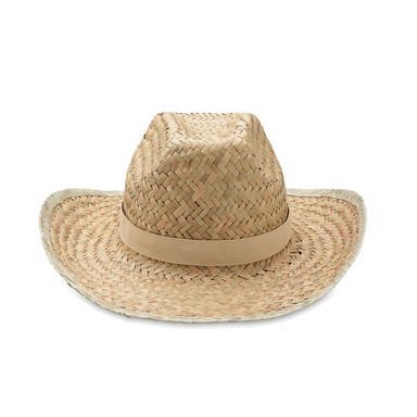 Cowboyhoed van stro - Beige
