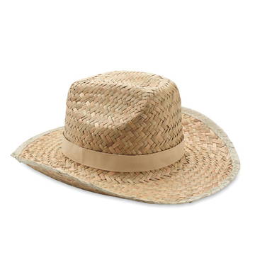 Cowboyhoed van stro - Beige