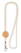 Katoenen tube lanyard met bamboe detail - Beige