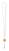 Katoenen tube lanyard met bamboe detail - Beige