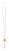 Katoenen tube lanyard met bamboe detail - Beige