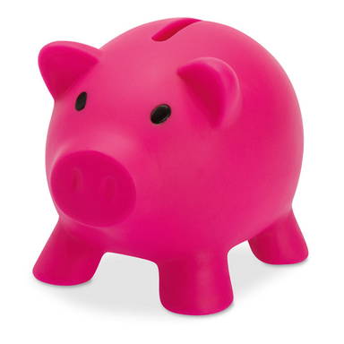 PVC spaarvarken - Fuchsia