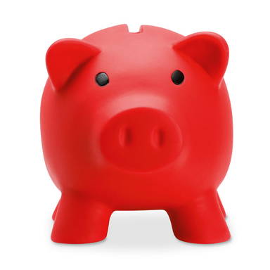 PVC spaarvarken - Rood
