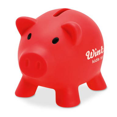 PVC spaarvarken - Rood