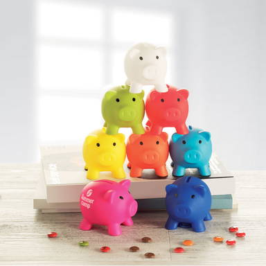 PVC spaarvarken - Wit