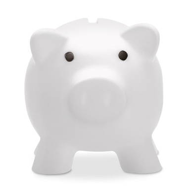PVC spaarvarken - Wit