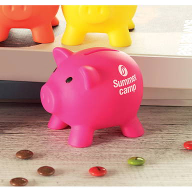 PVC spaarvarken - Fuchsia