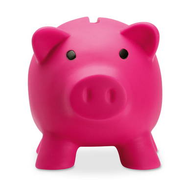 PVC spaarvarken - Fuchsia