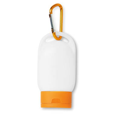 Tube zonnebrandcrème met haak | Factor 25 | 30 ml - Oranje