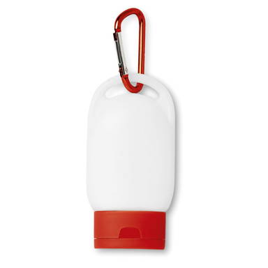 Tube zonnebrandcrème met haak | Factor 25 | 30 ml - Rood
