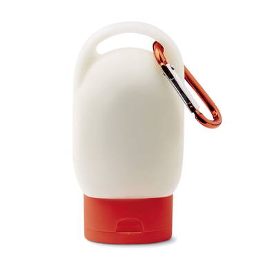 Tube zonnebrandcrème met haak | Factor 25 | 30 ml - Rood
