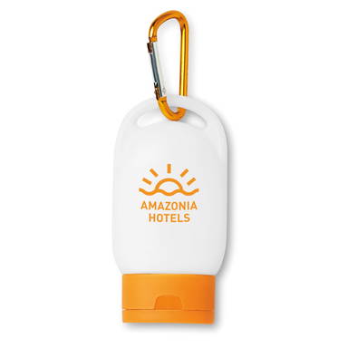 Tube zonnebrandcrème met haak | Factor 25 | 30 ml - Oranje