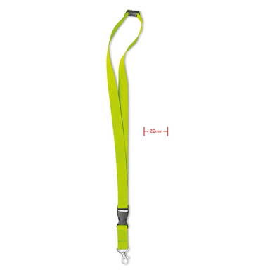 Polyester lanyard met veiligheidssluiting en buckle | 20 mm - Limoen