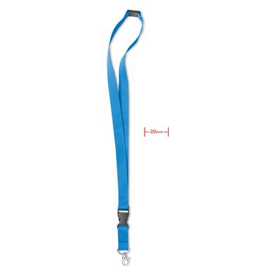 Polyester lanyard met veiligheidssluiting en buckle | 20 mm - Turquoise