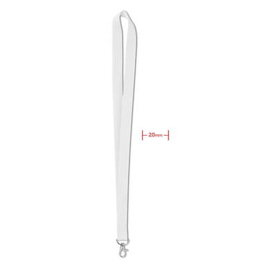 Polyester lanyard | 20 mm - Wit