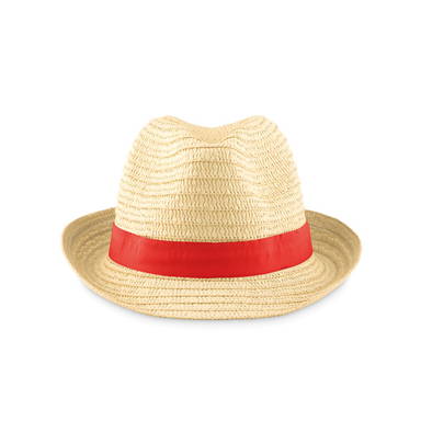 Papier-Strohhut - Rot