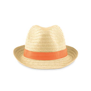 Papier-Strohhut - Orange