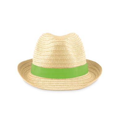 Papier-Strohhut - Limettengrün
