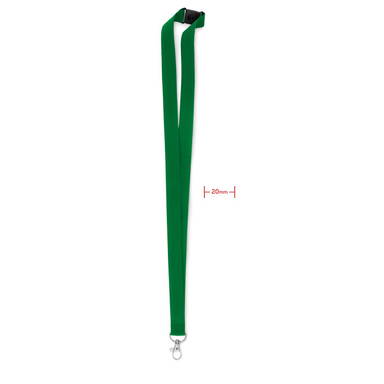 Polyester lanyard met veiligheidssluiting | 20 mm - Groen