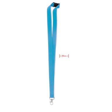 Polyester lanyard met veiligheidssluiting | 20 mm - Turquoise