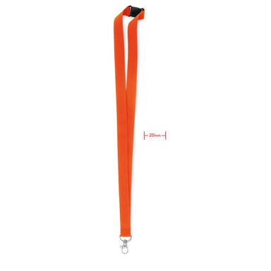 Polyester lanyard met veiligheidssluiting | 20 mm - Oranje