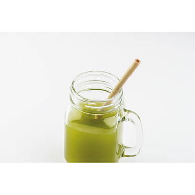 NATURAL STRAW Bamboo rietjes en borstel set