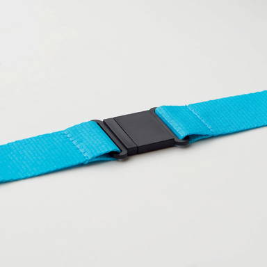Brede polyester lanyard met veiligheidssluiting en buckle | 25 mm - Turquoise