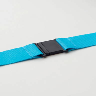 Brede polyester lanyard met veiligheidssluiting en buckle | 25 mm - Turquoise