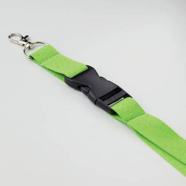 Brede polyester lanyard met veiligheidssluiting en buckle | 25 mm - Limoen