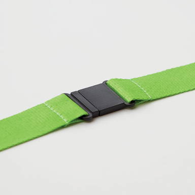 Brede polyester lanyard met veiligheidssluiting en buckle | 25 mm - Limoen