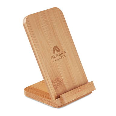 Draadloze bamboe oplaadstation - Hout
