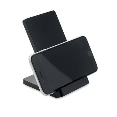 Draadloze bamboe oplaadstation - Zwart