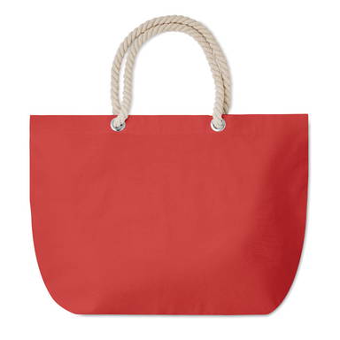 Strandtas met touw handvatten | 220 grams | 55 x 15 x 39 cm - Rood