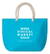 Strandtas met touw handvatten | 220 grams | 55 x 15 x 39 cm - Turquoise