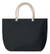 Strandtas met touw handvatten | 220 grams | 55 x 15 x 39 cm - Zwart