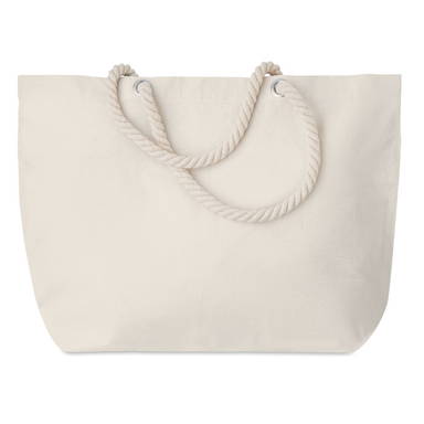 Strandtas met touw handvatten | 220 grams | 55 x 15 x 39 cm - Beige